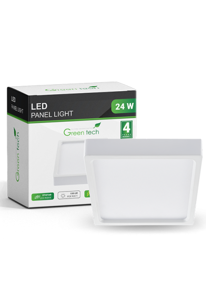 LED panel 24W, 6500K, nadgradni, kvadratni CX-S02-24CW Green Tech