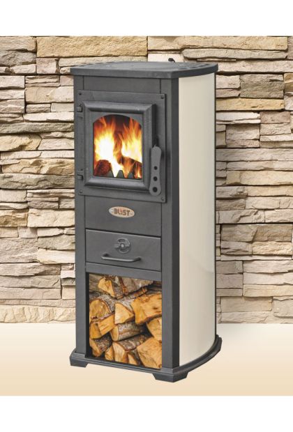 Peć na čvrsto gorivo bež BERNA LUX