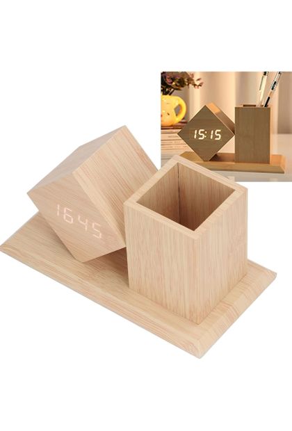 Sat elektronski sa podešavanjem svjetline+držač za olovke AM 1047