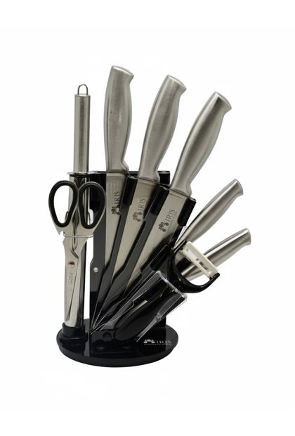 Set noževa - rotirajuća baza inox 9/1 nehrđajući čelik AM-976