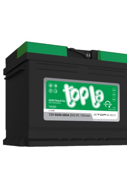 Akumulator TOPLA AGM Stop&Go 12V 60Ah