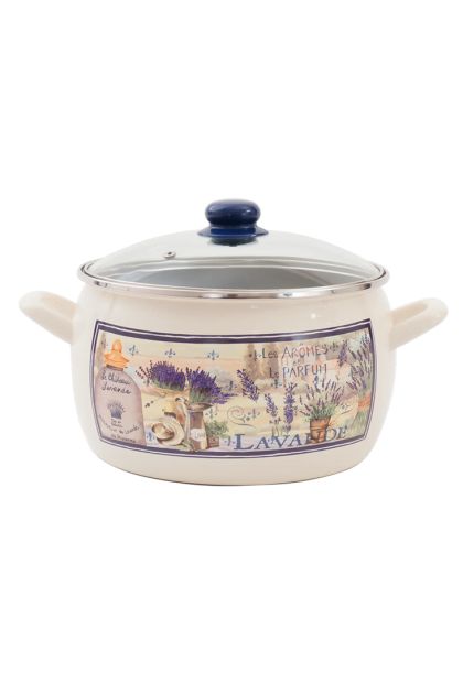 Metalac šerpa duboka sa poklopcem lavanda 22cm/5,3l