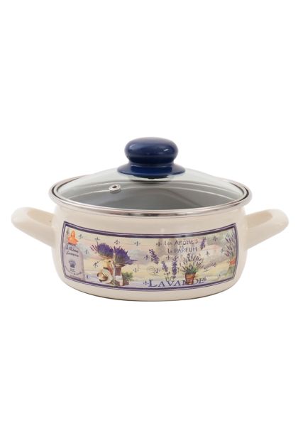 Metalac šerpa plitka sa poklopcem lavanda 14cm/1,3l