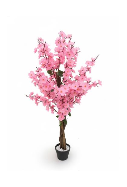 Drvo umjetno ukrasno - roza i bijela boja 1,2 m AM-075