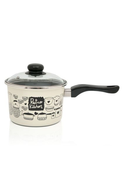 Metalac šerpa duboka sa drškom i poklopcem novum 16cm/2l