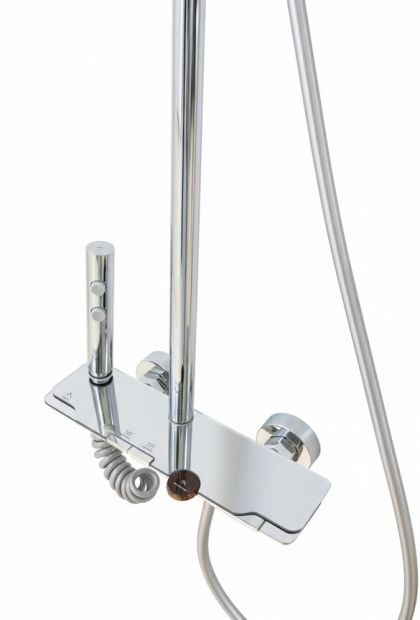 Tuš set usponski alu+nehrđajući čelik AM 623