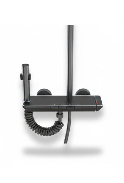 Tuš set usponski alu+nehrđajući čelik AM 625