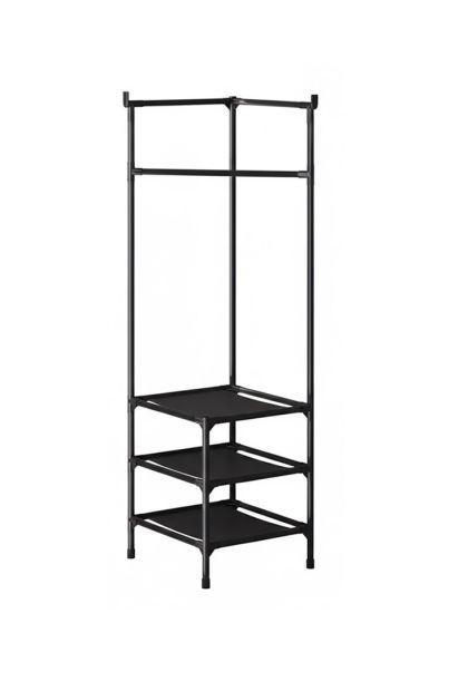 Stalak za odlaganje odjeće kutni crni TW 888