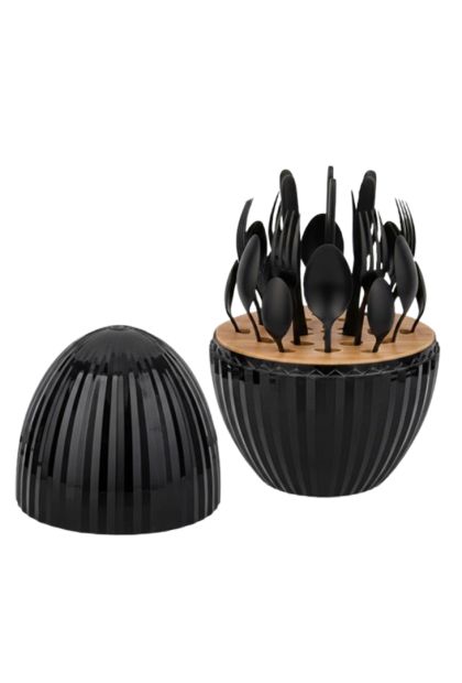 Pribor za jelo - set crnog escajga u Black-Egg kućištu 24/1