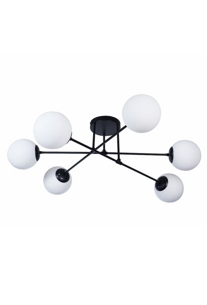 Luster LAWRENCE ML-220817-6R OKRUGLI CRNI