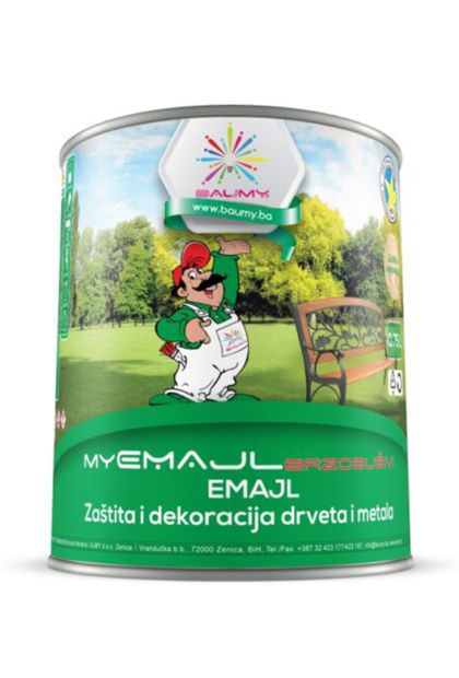 MYEMAJL BIJELI BRZOSUŠIVI premaz za zaštitu i dekoraciju drveta i metala 5 L BAUMY