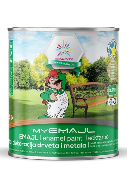 MYEMAJL SIVI premaz za zaštitu i dekoraciju metala i drveta 0,75 L BAUMY
