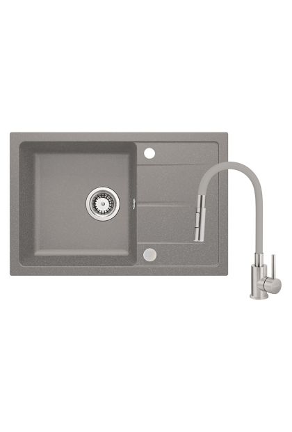 Sudoper + fleksibilna baterija metalik siva ZRDGS113