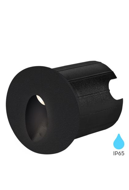 Svjetiljka baštenska zidna BRY-A-OKRUGLA-CRNA-2W-3000K-IP65 BG38-02201