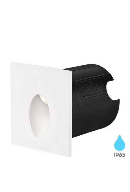 Svjetiljka baštenska zidna BRY-A-KVADRATNA BIJELA-2W-3000K-IP65 BG38-02300