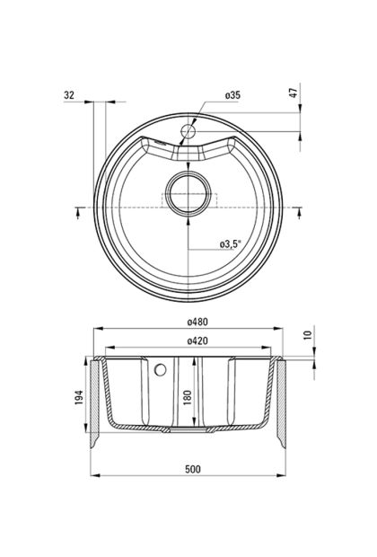 Sudoper + baterija GRAFITE ZRSB2803 Deante