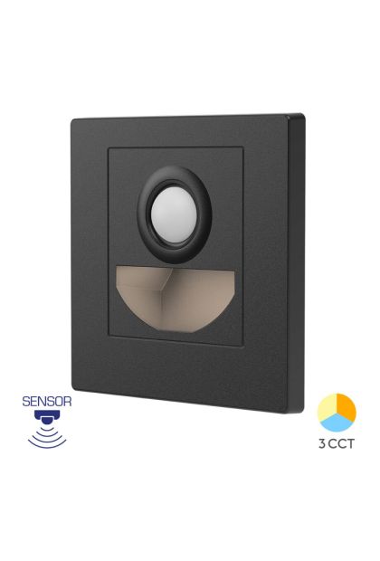 Svjetiljka LED zidna BRY-STEP-BS-SNS 1,5W 3U1 CRNA BH07-00381