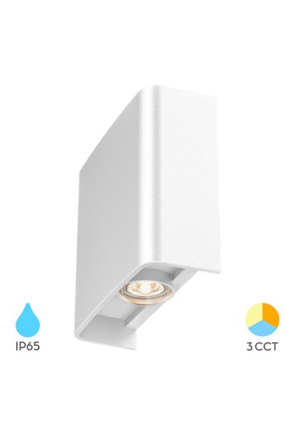 Svjetiljka baštenska zidna BRY-VECTORBIJELA- 2X1W-3U1-IP65 BG38-03180