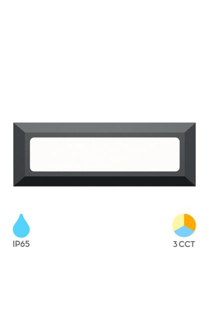 Svjetiljka zidna BRY-VEKTA-B-RCT-SIVA-5W- 3U1-IP65 BG38-01882