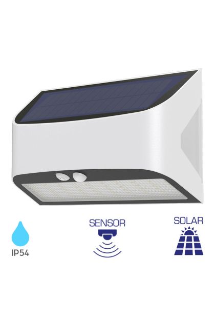 Svjetiljka zidna solarna BRY-SOLARIS-W1BWHT- 6W-6500K-IP54 BG36-00140