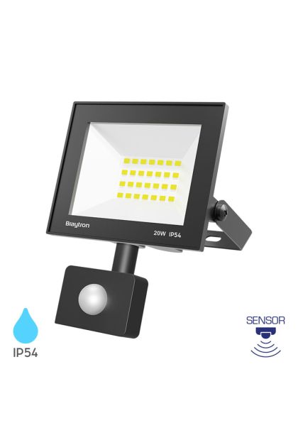 Reflektor LED 20W CRNI 6500K SNS-IP54 BRYFLOOD- CF BT66-22031