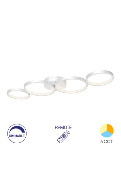 Plafonjera LED SA DALJINSKIM BRY-NELA-SR1- RND BIJELA 60W IP20 BH17-04090