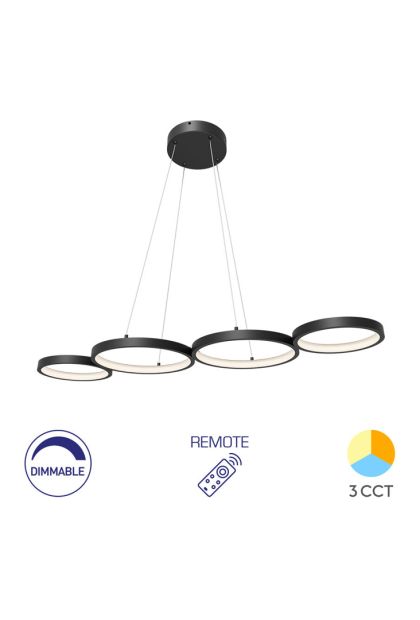 Plafonjera LED SA DALJINSKIM BRY-NELA-PD1- RND CRNA 60W IP20 BH17-04191