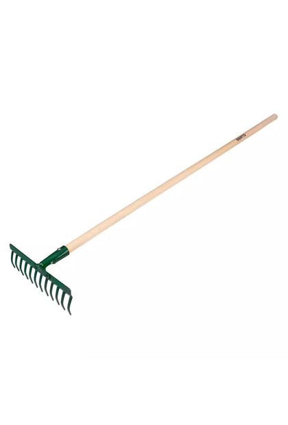 Grablje vrtne 12 ZUBA DRVENA DRŠKA