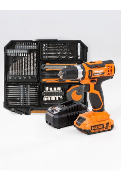 Set u koferu VLN 3220 + baterija 2.0Ah + punjac 2,4A + 74 nastavka FUSE Villager