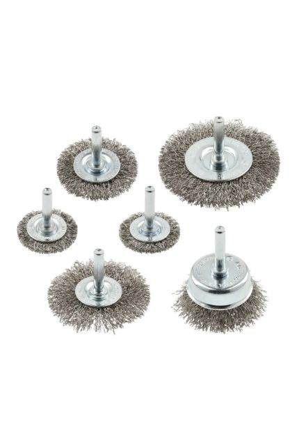Set okruglih čeličnih četki 37/50/62775mm 0,3mm 6-dijelni HT7D744