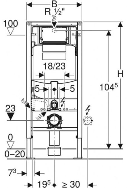 Vodokotlić ugradbeni DUOFIX UP320 Geberit