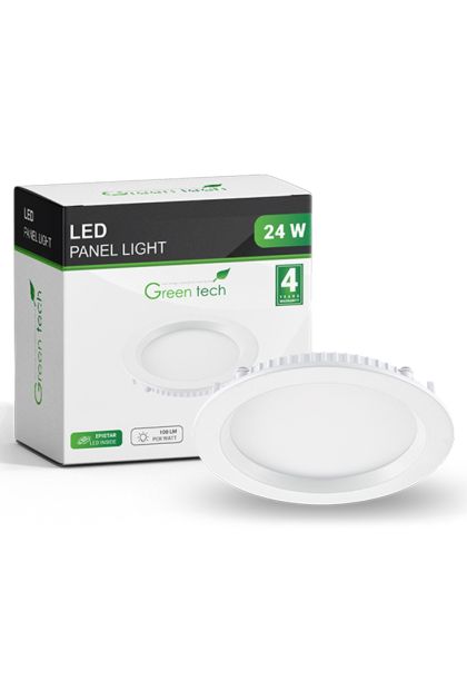 LED panel Green Tech 24W, 4200K, ugradni, okrugli CX-R01-24NW