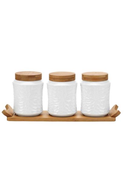 Set kuhinjskih posuda 3/1 keramika i bambus BR-2403