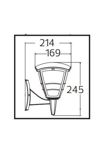 Lampa vrtna crna E27 YONCY-2