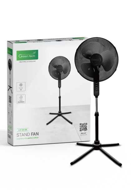 Ventilator s postoljem 50W 16" CRNA BOJA Green Tech