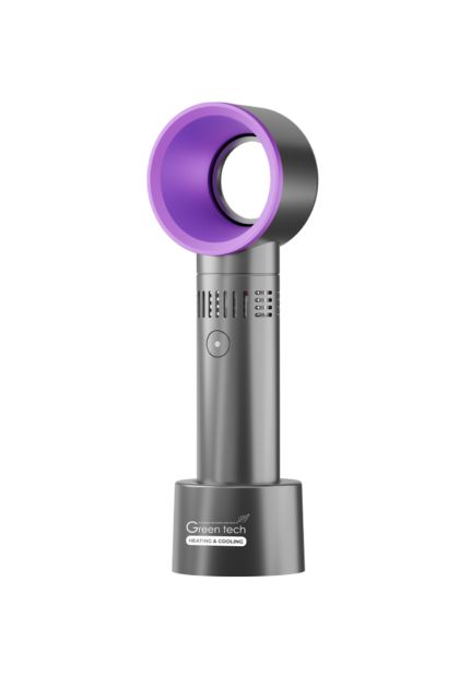 Ventilator prijenosni GREEN TECH 1,9W CRNI+LJUBIČASTI SA USB PUNJENJEM