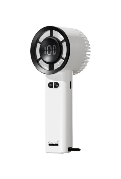 Ventilator prijenosni GREEN TECH 3,6W BIJELI SA USB PUNJENJEM