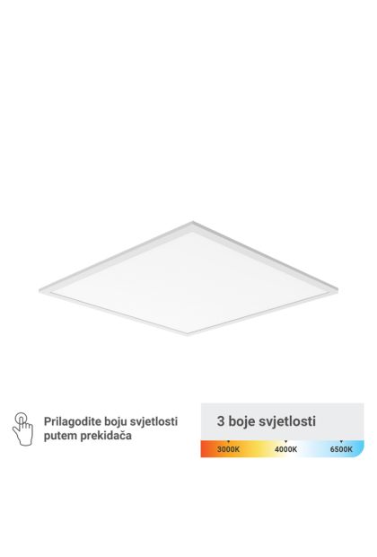 LED panel 595 x 595 x 30 mm, 25W, 3 CCT, 160lm/W, Lifud driver Green Tech