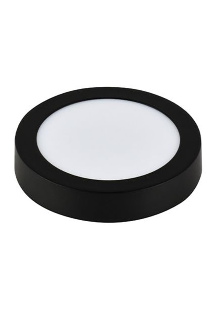 LED panel E-light 12W okrugli nadgradni 6500K crni
