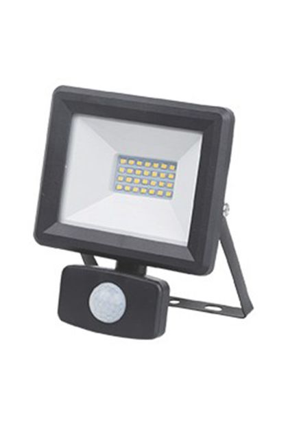 LED reflektor sa senzorom E-light 20W 6400K crni
