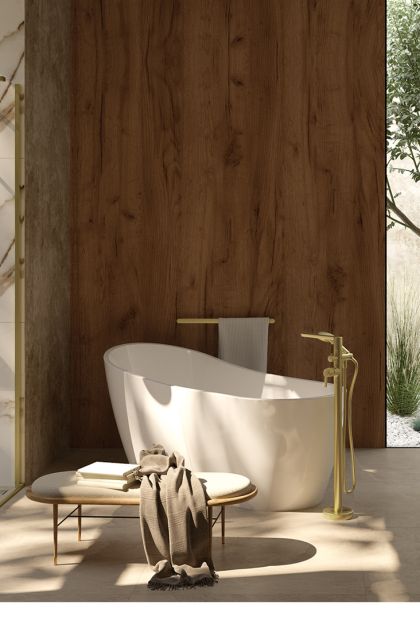 Baterija podna ARNIKA BRUSHED GOLD BQA_R17M Deante