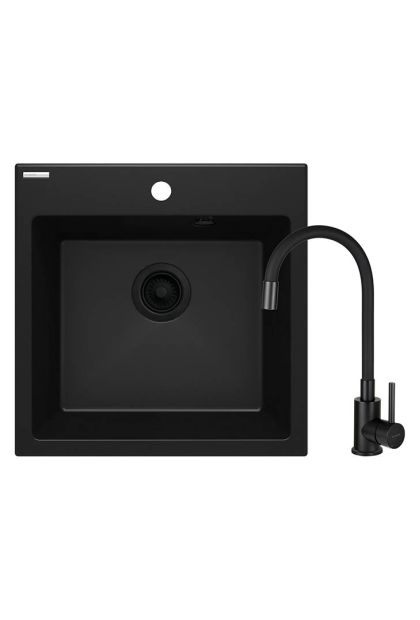 Sudoper + baterija Evora NERO ZQJNN103