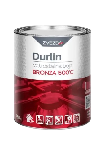Zaštitni premaz za zaštitu metalnih površina izloženih DURLIN bronza 500C 0,75 L