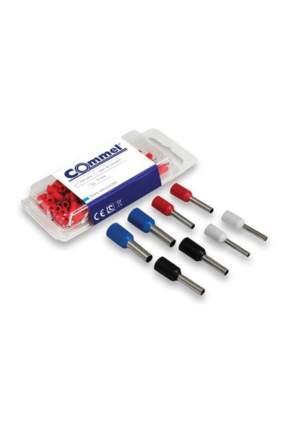 Izolovani završni terminali kabla -Tuljci izolirani  2.5mm2 plavi 100/1 365-804 Commel