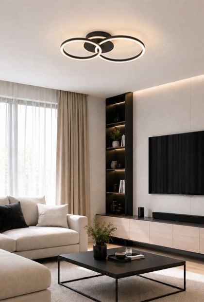 Luster LED E-light Rafael EL-C13B-02 18w Crni