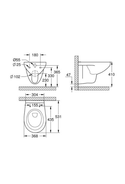 Wc Školjka Rimless-Grohe S