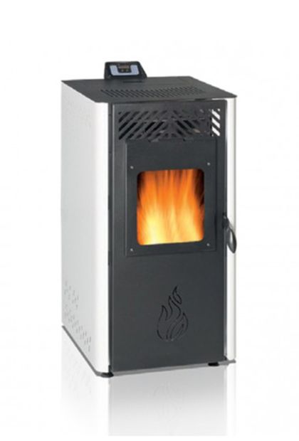 Kamin na pelet 12kW Simple Puhalica bijeli
