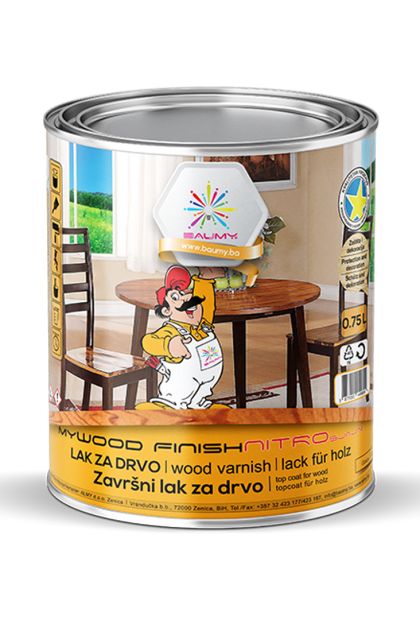 MYWOOD FINISH NITRO, završni lak za drvo 0,75 L BAUMY