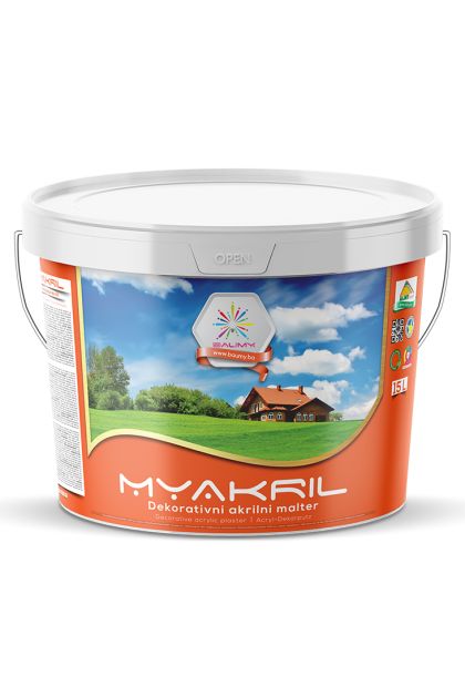 MYAKRIL RAIB 2 mm, dekorativni akrilni malter 25 L BAUMY