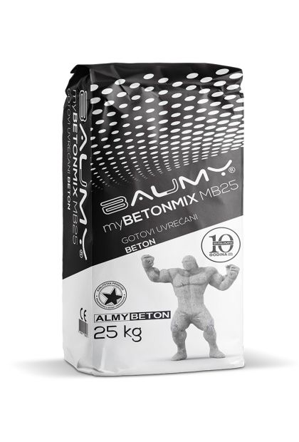 MYBETON MIX MB25, beton uvrećani 25 kg BAUMY